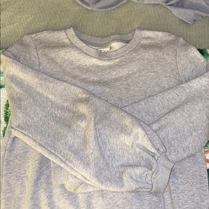 Balloon sleeve crewneck